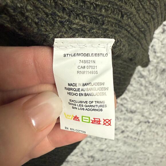 RDI Cardigan Burnt Olive Twist Olive Green Brown Sweater Size Large Oversized - Picture 6 of 10